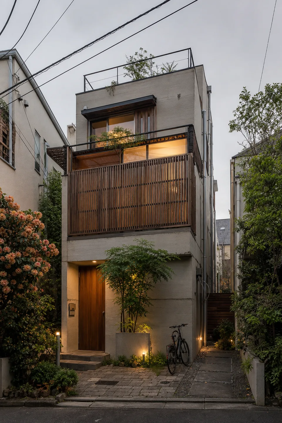 Original architectural study representing a home in Nakameguro · Tokyo